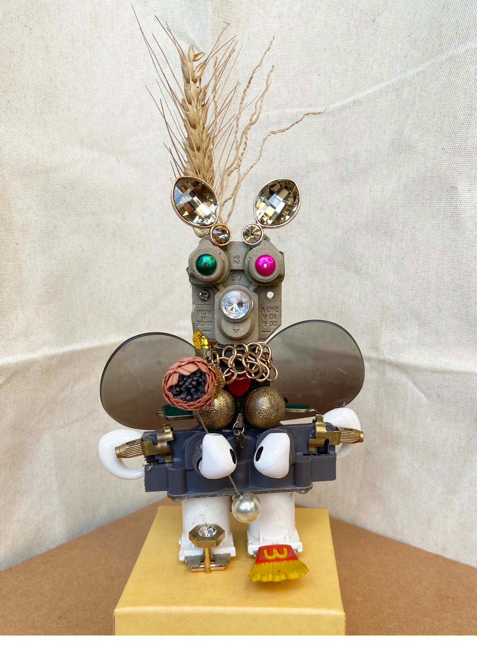 Assemblage creature with crystal horns