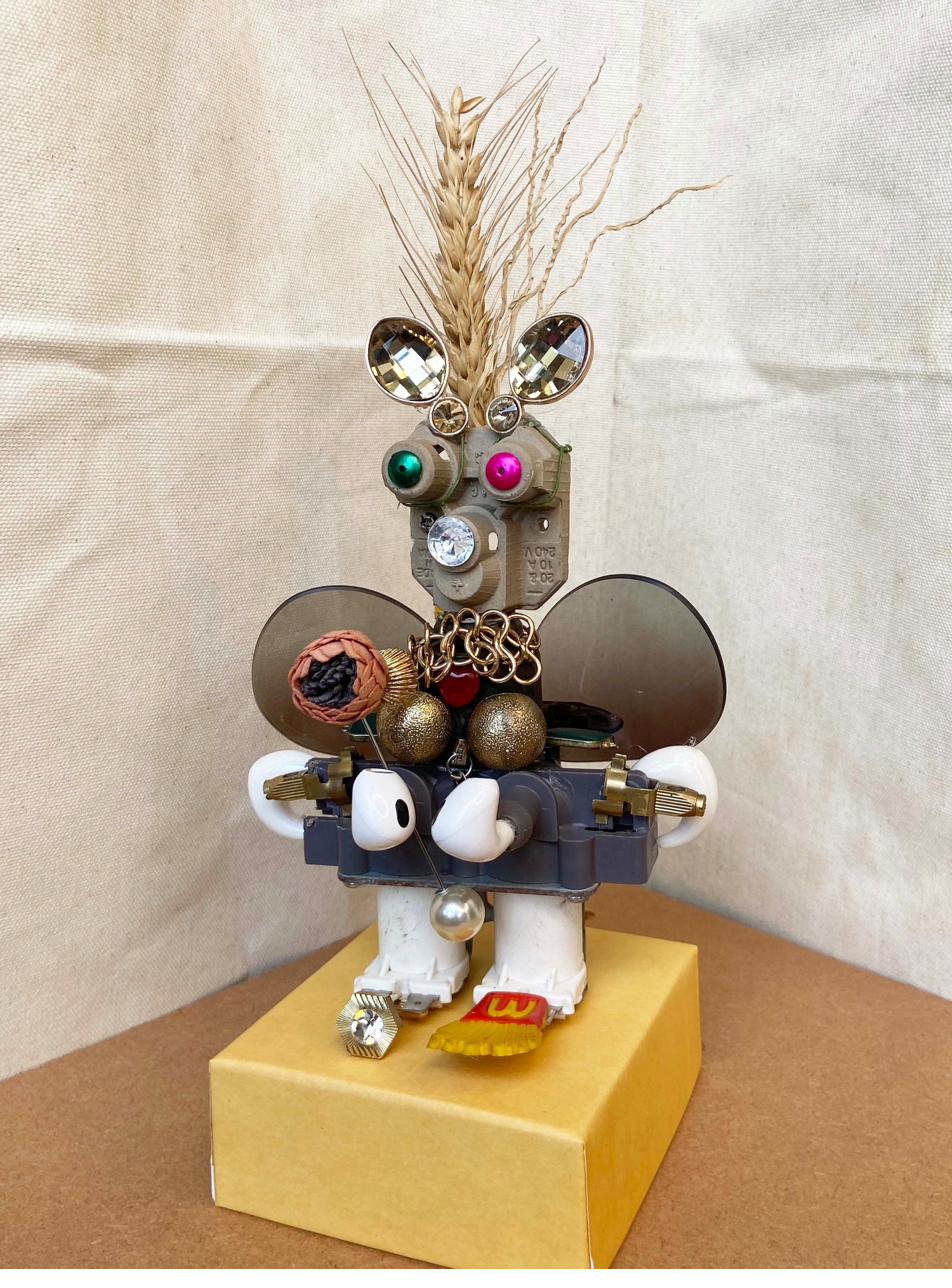 Assemblage creature with crystal eyes