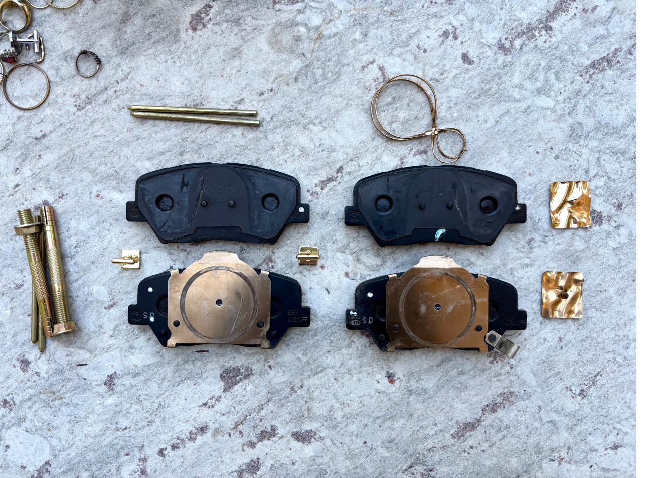 Found object materials flat lay
